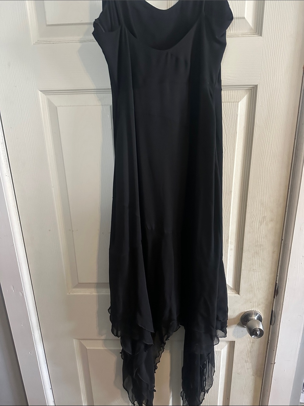 Yigal Azrouel Black High-Low Slip Dress